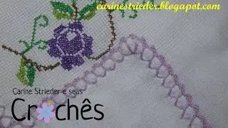 Caseado em crochê trançado com picô por Carine Strieder
