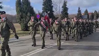 Bor&oacute;w 2024 - 80 Rocznica Pacyfikacji - Uroczysty przemarsz na cmentarz pod mogiłę pomordowanych cz.1