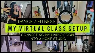 My complete VIRTUAL DANCE STUDIO SET UP at HOME | Using phone as Web CAM for ZOOM classes | JLOGS