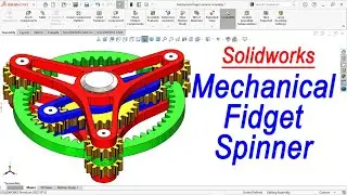 Solidworks Advance Assembly tutorial | Mechanical fidget spinner in solidworks