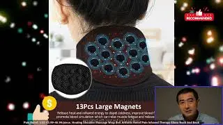 3256804781022723 9 13 Tourmaline Magnetic Self Heating Neck Support Belt Back Cervical