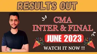 CMA Inter & Final June 2023 Exam Result Date|CMA Official Update #cma #cmaupdate #cmaresults #result