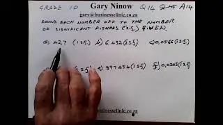 Grade 10   Question 14   rounding to significant figures
