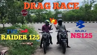 PULSAR NS 125 VS  2025 RAIDER 125 || DRAG RACE|| 🚀 UNEXPECTED RESULT