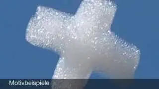 Flugschaum die alternative Werbeform (fliegende Schaummotive)