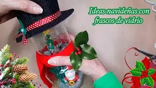LINDAS manualidades NAVIDEÑAS con FRASCOS de VIDRIO | DIY CHRISTMAS decoration | ARTESANATO de NATAL