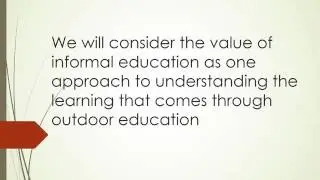 Outdoor Education  10 10 16 Narrated Video