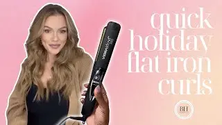QUICK HOLIDAY FLAT IRON CURLS  | VIBRASTRAIT | @theheatherkuntz