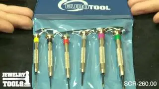 SCR-260.00 - Deluxe Fixed Blade Screwdriver Set, Set of 6 - Jewelry Tool Demo