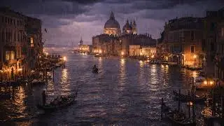 VENICE Rainy Night Ambience  Heavy Rain Sounds (No Talking) | Sleep (11:59:30)