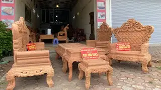 ✳ Mộc Th&ocirc; : bộ b&agrave;n ghế HO&Agrave;NG GIA &ldquo; louis &ldquo; ch&acirc;n 14 chọn gỗ đẹp kỹ