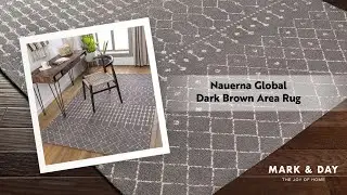 Nauerna Global Dark Brown Area Rug