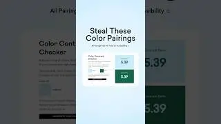 Steal these color pairings, all high-contrast and accessibility-tested! 🎨 #graphicdesigner