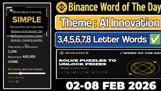 Слово дня Binance сегодня: Криптовалюта, Биткойн, Тема: Искусственный интеллект, Инновации, wotd,...