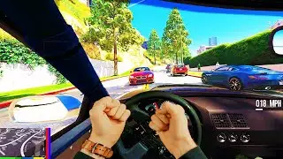 GTA V Steering Wheel & Manual Transmission Mod Test #5 ⚠️ Thrustmaster