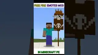 FREE FIRE EMOTE IN MINECRAFT PE |MCPE MOD #minecratpe #freefire #addonmcpe #viral #minecraft