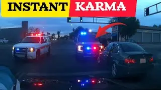 BEST OF CONVENIENT COP  !! INSTANT KARMA AND DRIVER BUSTED BY POLICE 