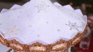 17 in. Animated Snowflake Crystal Carousel