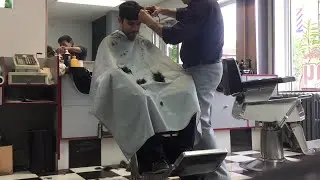Old school barber clipper cut