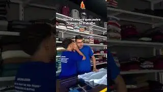 Ele testando minha lealdade no trabalho&hellip; quase passei, vai 🤝😂 #Coleguismo #BastidoresNewQuay