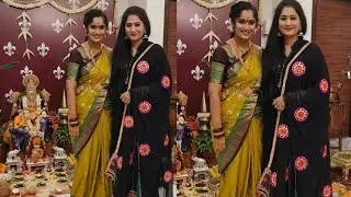 TV serial actress tejaswini gowda srilatha varalakshmi vratham pooja latest photos 