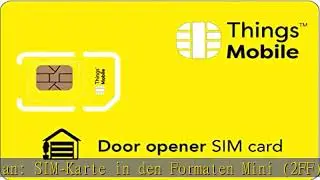 SIM-Karte f&uuml;r TOR&Ouml;FFNER - Things Mobile - mit weltweiter Netzabdeckung und Mehrfachanbieternetz GSM