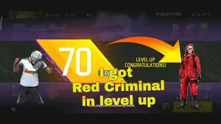 FREEFIRE LEVEL 70 DONE | I GOT RED CRIMINAL AS A GIFT😧❤️ | GARENA FREEFIRE