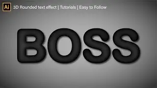 How to Make 3D Rounded Text Effect - Adobe Illustrator Tutorial