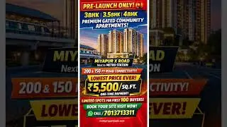 PRE-LAUNCH ONLY! 3, 3.5 & 4BHK Premium Gated Community Apartments Next to Miyapur Metro! #miyapur