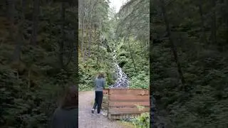 Hiking with waterfalls and beautiful scenery in Alaska! #alaska #seward #waterfall