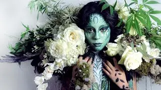 Green Forest Avatar inspired body painting by Lana Chromium
