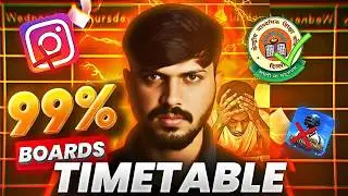 BEST Timetable for Class 12 PCM/PCB/PCMB Students😍👌 | SCORE 99% in Class 12 Boards 2024-25 🔥😰