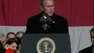 Bush Visits Aircraft Carrier Named After Father