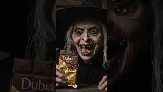 ASMR Witch Tries Dubai Chocolate #shorts #witch #dubai