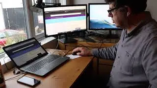 Be more effecient in the office with Two external monitors attached to laptop