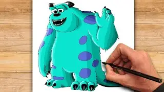 How to draw the Sulley in Monsters, Inc