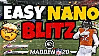 Eeasiest Nano Blitz in Madden 20... How to Sack the Qb every play. Unstoppable Play!