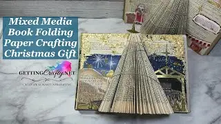 Mixed Media Book Folding Stampin&rsquo; Up! Paper Crafting Christmas Gift