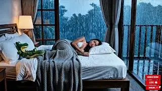 Deep Sleep Ambience &mdash; Heavy Rain & Distant Thunder