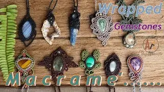 VDO Show macrame necklaces wrapped with many stones #2