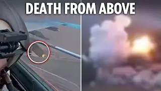 Ukrainian Su-27 fighter jet drops 1,000lb bombs on unsuspecting Russian forces