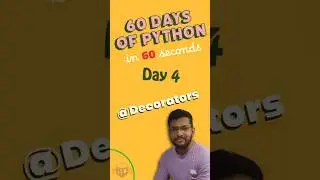 Decorators in python  | 60 Days of python #education  #coding #pythonprogramming