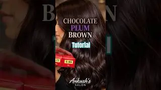 Chocolate Plum Brown Hair Color | Rich & Glossy Salon Result ✨ #hairtutorial #trending
