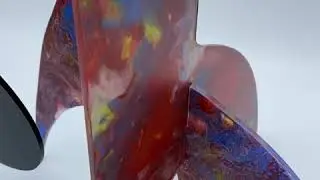Beautiful Hand Painted Art Stabile by AtomicMobiles.com