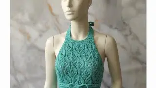 4.Bölüm Pinterest'te Kapışılan O Bluzu Örüyoruz! ✨ Halter Yaka Ajurlu Bluz Tarifi (Beden Ölçülü)