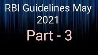 RBI Guidelines May 2021