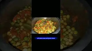 green peas and green chana mix sabji, recipe 👍🙏#shorts