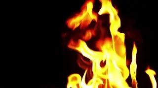 Golden-Orange Fire Flames  Stock Footage