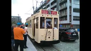BOERENTRAM ANTWERPEN Toeristenrit. Besturing tram door de oudste WATTMAN.(81 jaar)13 AUG 2017 15U30