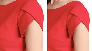 How to cut and sew a Tulip/ Petal /Overlap sleeve. #beginners friendly. 